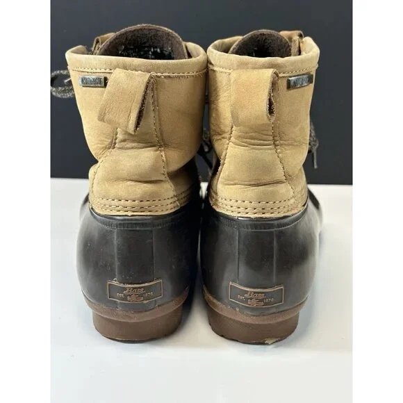 GH BASS Duck Boots Womens 9M Tan Chocolate 71-22313 - Picture 6 of 16